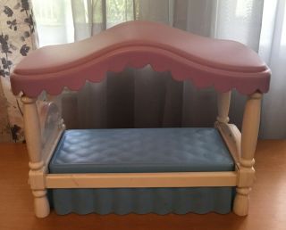 Vintage Little Tikes My Size Dollhouse Barbie Doll Size Canopy Bed