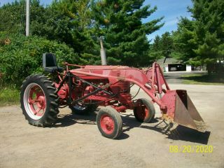 Farmall M Antique Tractor Loader Ih Wide Front Deere Oliver Allis H