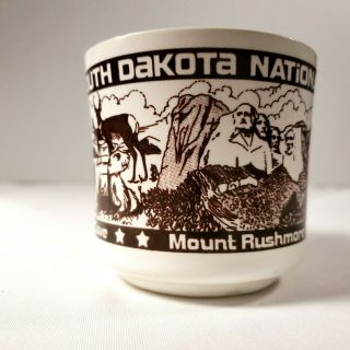 Vtg South Dakota National Parks Coffee Mug Cup - Rushmore,  Bandlands,  Wind Cave 2