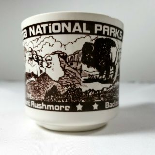 Vtg South Dakota National Parks Coffee Mug Cup - Rushmore,  Bandlands,  Wind Cave 3