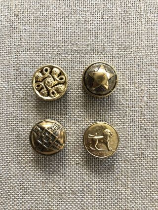 Nony York Vintage Gold - Tone Button Covers Set Of 4