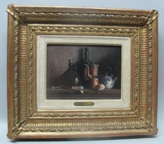 Museum - Quality Edward George Handel Lucas English Antique Oil Painting C.  1888