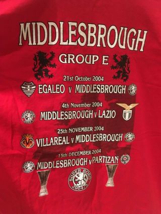 Vintage Middlesbrough football shirt 2004/2005 Europe signed autographed XXL 3