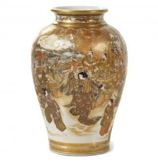Japanese Satsuma Vase,  Kinkozan,  Meiji Period
