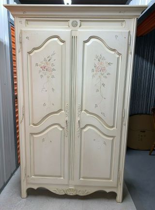 $99 Ethan Allen Country French Hand Decorated Armoire Model 26 - 5215