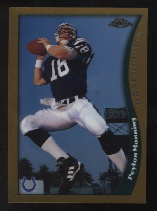 1998 Topps Chrome 165 Peyton Manning Rookie Rc Colts