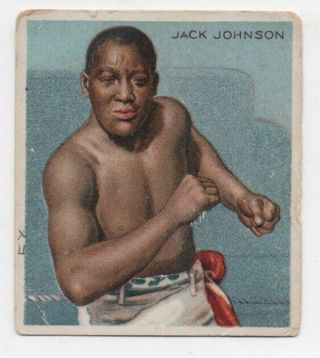 1910 Mecca Cigarettes Jack Johnson Boxer Cigarette Card