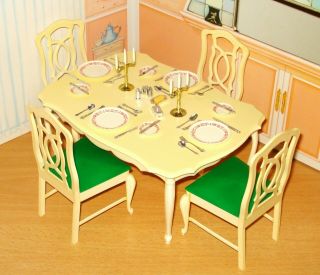 Vintage Pedigree Sindy Dining Table And Chairs Boxed