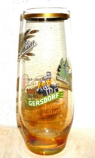 1969 Sonneberg Gersdorf Genthiner Dessower Vtg.  Giant 1l East German Beer Glass