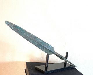 Ancient Greek Antiquity Epic Spear 1200 - 800bc Hoplite Museum Piece Mounted