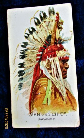 1888 N2 Allen & Ginter American Great Chief Man And Chief Pawnee