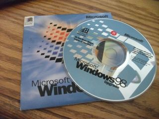 Microsoft Windows 98 Upgrade Cd,  Key For Windows 95 Vintage Disc Classic