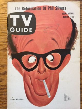 Vintage Tv Guide - Aug 17th 1957 - Phil Silvers - Ny Metro Edition