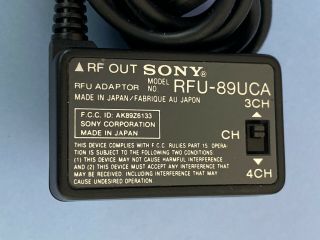Vintage Sony Rfu - 89uca Rfu Adaptor Adapter 8mm Video8 Hi8 Vcrs Rf Out Rare