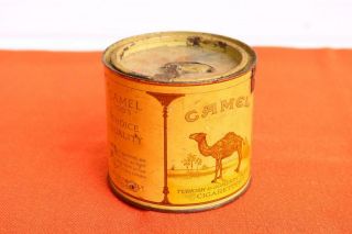 Camel Tobacco Tin Piggy Bank Vintage Old Esate Attic Find Db