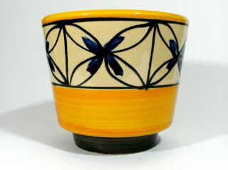 Yellow Handpainted 1960/70s Modernist Planter German Art Pottery Vintage Retro.