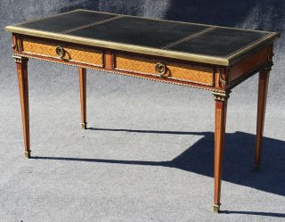 Best Inlaid Bronze Mounted Directoire Style Leather Top Writing Desk C1930