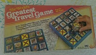 Vintage 1985 The Worlds Greatest Travel Game Road Bingo - 49 Cubes