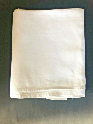 Vintage Large White Damask Tablecloth 42“ X 66”