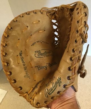 Vintage Rawlings Fjt38 The Trapper Boog Powell Lht First Base Glove