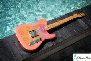 Vintage 1985 Fender 1969 Telecaster Pink Paisley Reissue - Tl69 - 75 - Mij