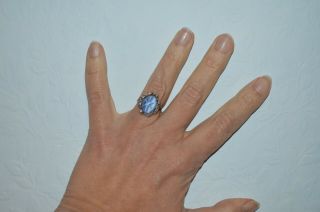 Vintage Sarah Coventry Faux Star Sapphire Ring,  Size N1/2.