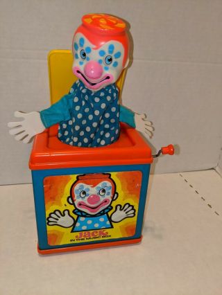 Vintage 1971 Mattel Jack - In - The - Box With Pop Up Clown - Great (s44/v012)