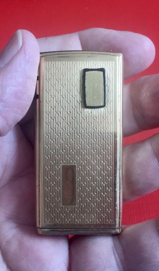 Lovely Vintage Gold Plated Ronson Varaflame Electronic Lighter With Battery