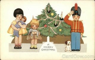 Christmas Children A Merry Christmas Whitney Made Antique Postcard Vintage