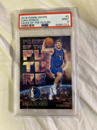 Luka Doncic 2018 Panini Hoops Faces Of The Future 3 [psa 9]