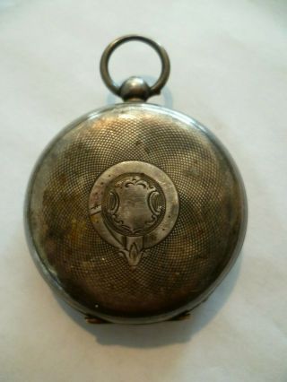 Vintage Swiss Antique Hallmarked Silver Pocket Watch 0.  935 3 Bears Spares/Repair 3