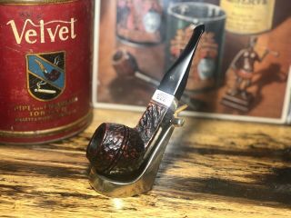 Peterson Donegal Rocky Fantastic Rusticated Straight Bulldog W/silver Band