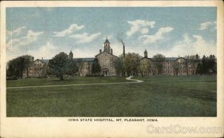 1916 Mount Pleasant,  Ia Iowa State Hospital Henry County Commercialchrome Vintage