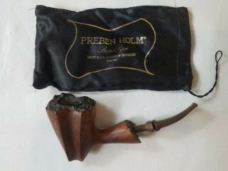 Preben Holm Hand Cut Briar Pipe With Bag