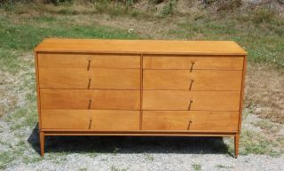 Vintage Mid Century Modern Paul Mccobb Planner Group 8 Drawer Dresser Credenza