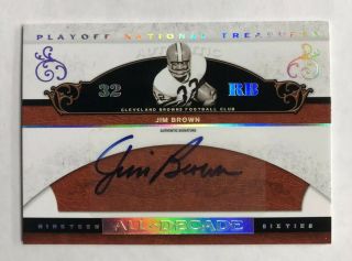 2007 Playoff National Treasures All Decade Jim Brown Auto 04/99