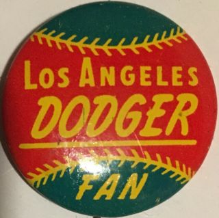 1965 Vintage La Los Angeles Dodgers Baseball 3/4 Inch Pin Pinback Guys