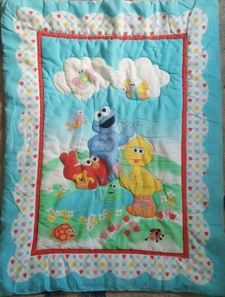 Vintage Sesame Street Crib Comforter - Blanket Toddler