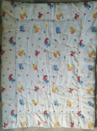 Vintage Sesame Street Crib Comforter - Blanket Toddler 2