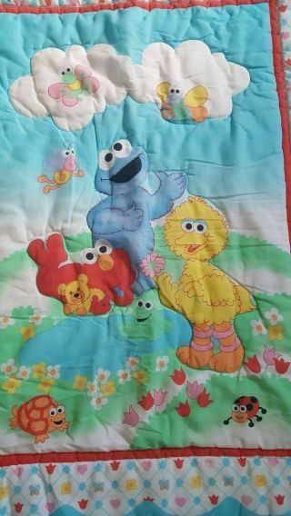 Vintage Sesame Street Crib Comforter - Blanket Toddler 3