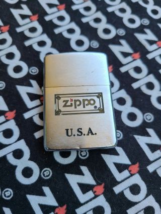 Vintage Zippo Lighter Japan 1986 Flat Bottom U.  S.  A.  Rare