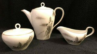 Vintage Fukagawa China Arita Pattern 903 Hand Painted Tea Set
