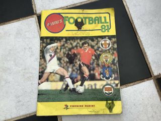 Vintage Panini Football 81 Sticker Album Book 90 Full.