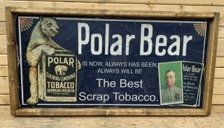 Antique Style T206 Polar Bear Ty Cobb Baseball Wood Printed Sign 12x24 Framed