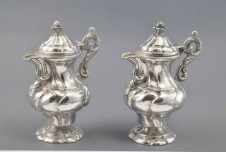 Silver Cruets.  Late 18th Century.