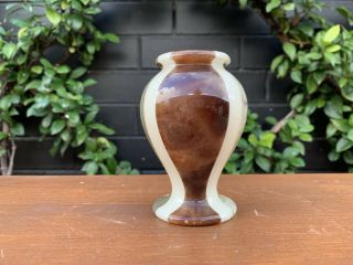 Small Vintage Alabaster Vase Made In Italy