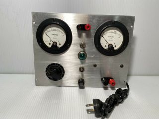 Vintage Test Panel Weston Meters & Powerstat Variable Autotransformer