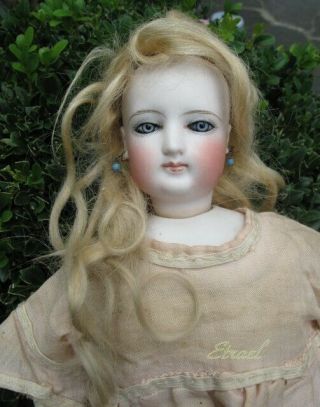 Antique Stunning 16 " Inch French Fashion Doll Jumeau?bru? Gaultier? 2 On Head