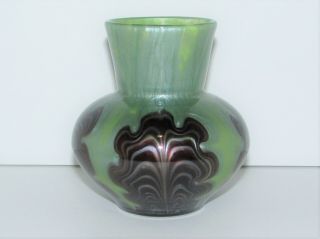 Antique Bohemian Loetz Titania Genre 6388 Art Glass Vase 774