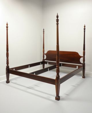 Vintage Solid Mahogany King Size Four Poster Rice Bed